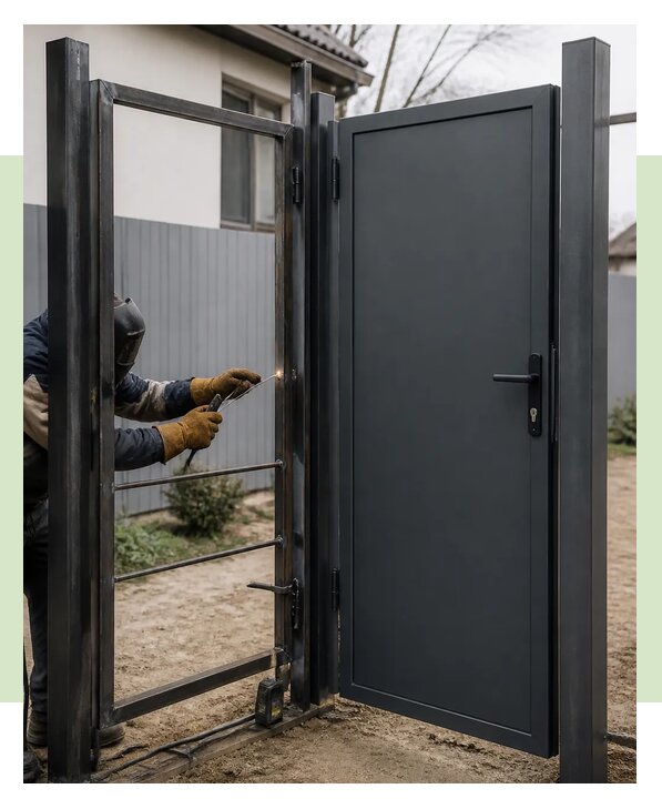 Изготовление металлической калитки под ключ в Инте